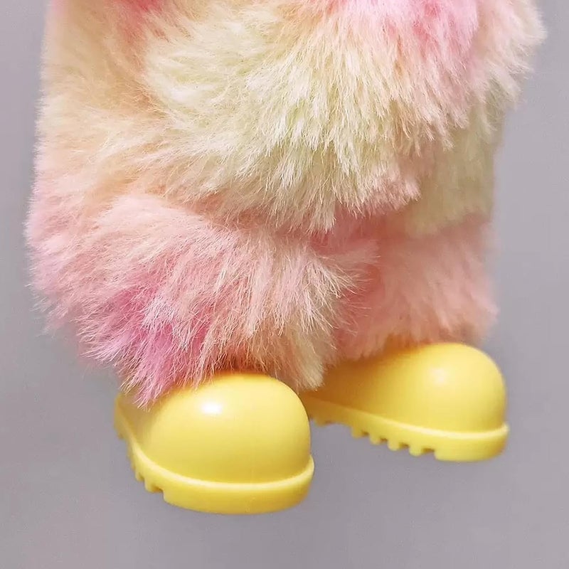 sunla Store Doll Shoes for 17cm Doll, Cute Mini Shoes Accessories for 17cm Dolls Sitting Standing Series, Silicone Doll Rain Shoes Boots(1 Pair Yellow) - Image 2